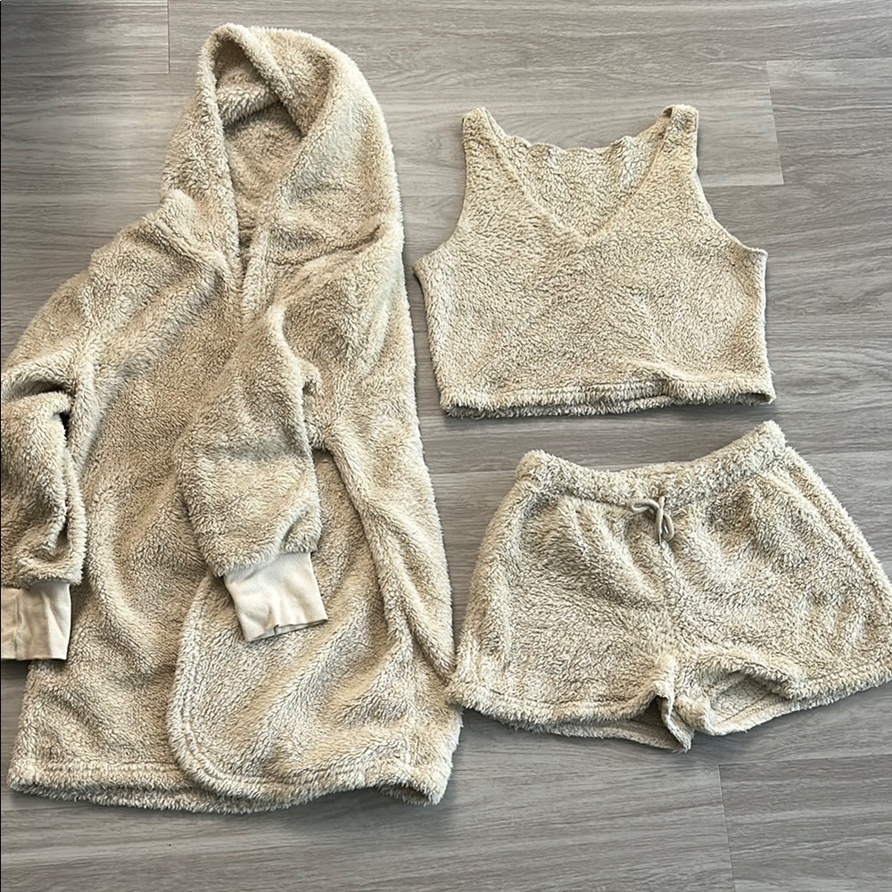Cozy Cream Fleece Lounge Set
